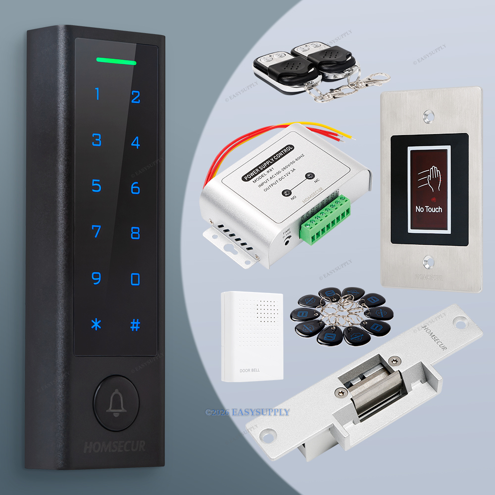HOMSECUR Weatherproof IP66 APP WIFI PIN Access Control Touch Keypad
