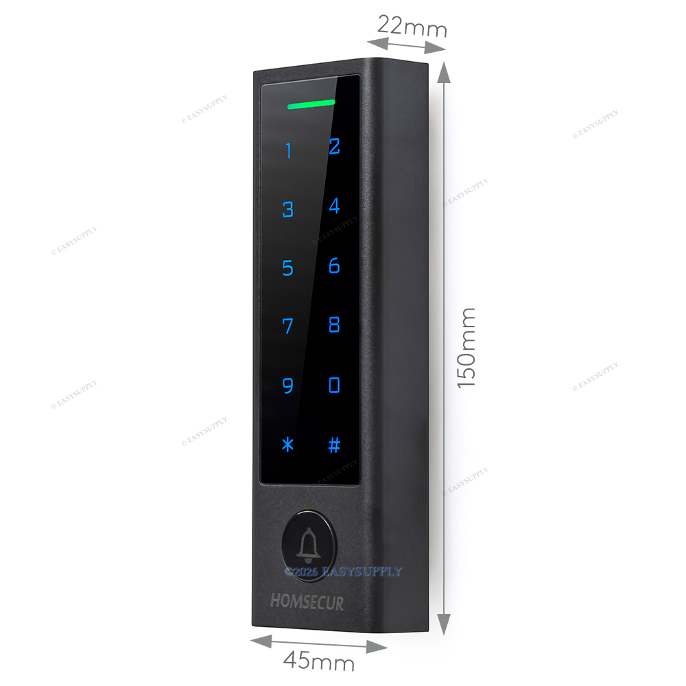 HOMSECUR Weatherproof IP66 APP WIFI PIN Access Control Touch Keypad