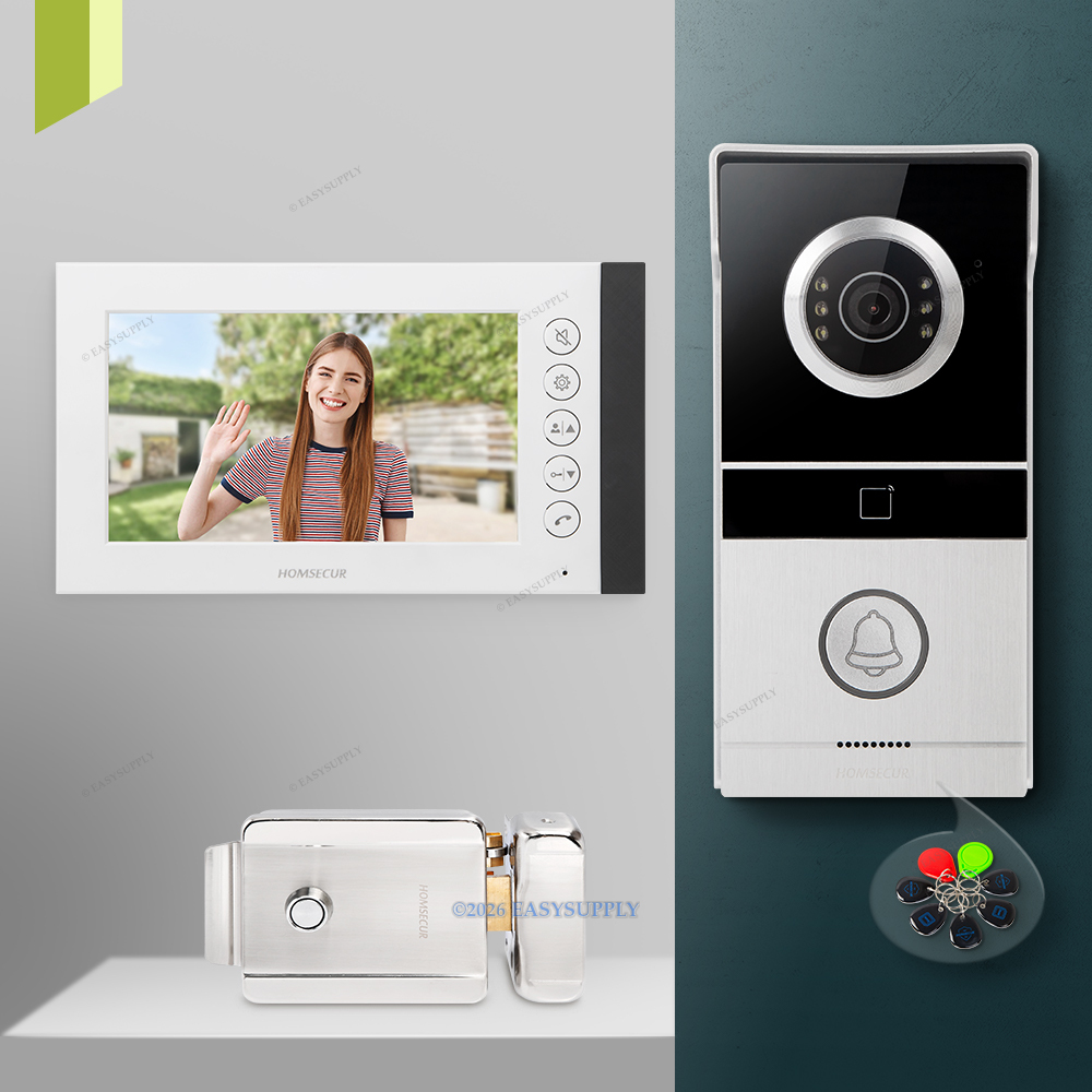 Camera With Monitor Plus Electric Lock Video Intercom System Door Unlock Monitor